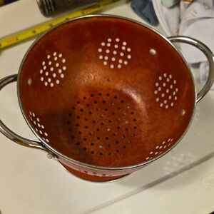 Source Unknown Rustic Red Colander